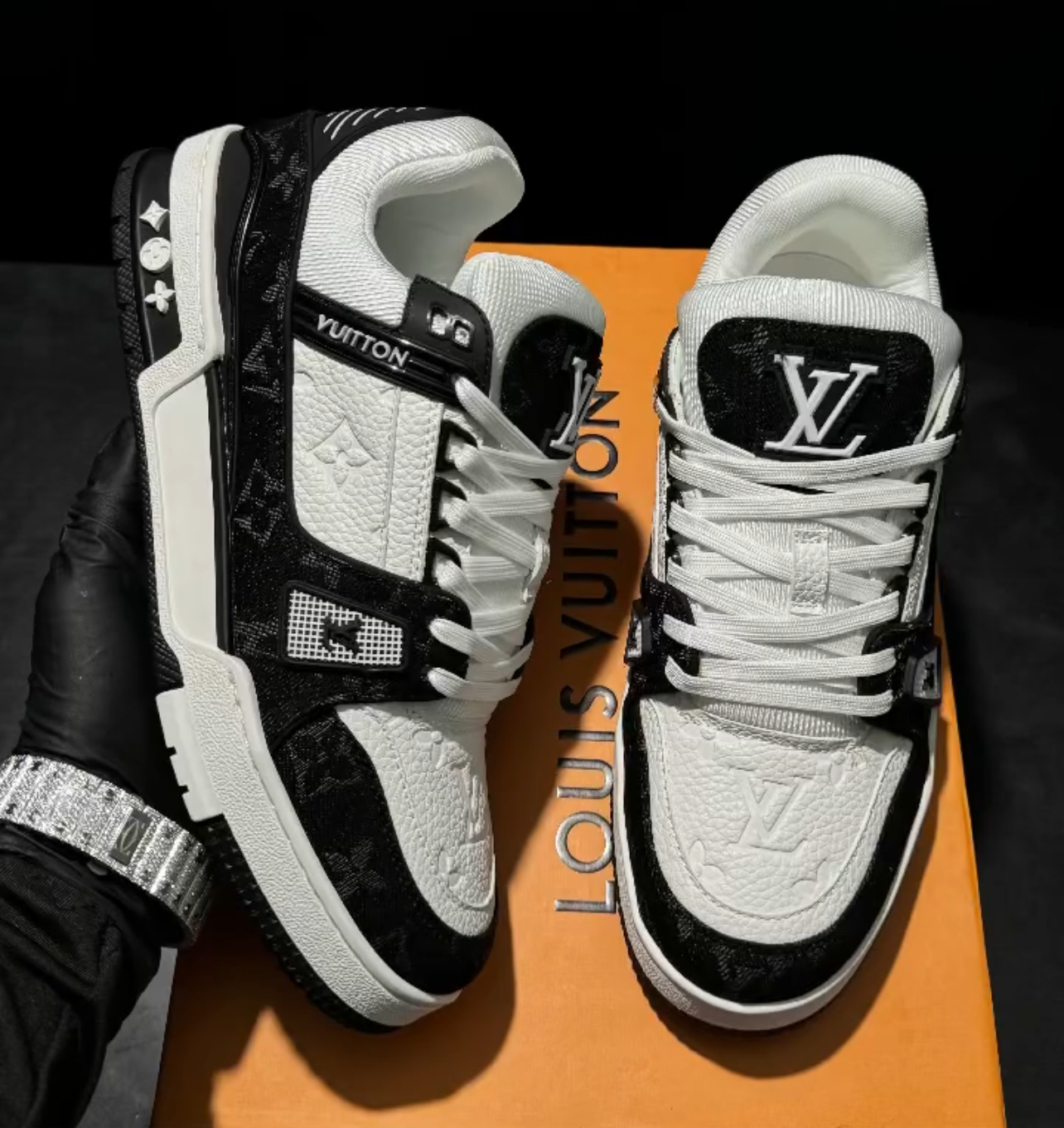 Black & White LV Trainers