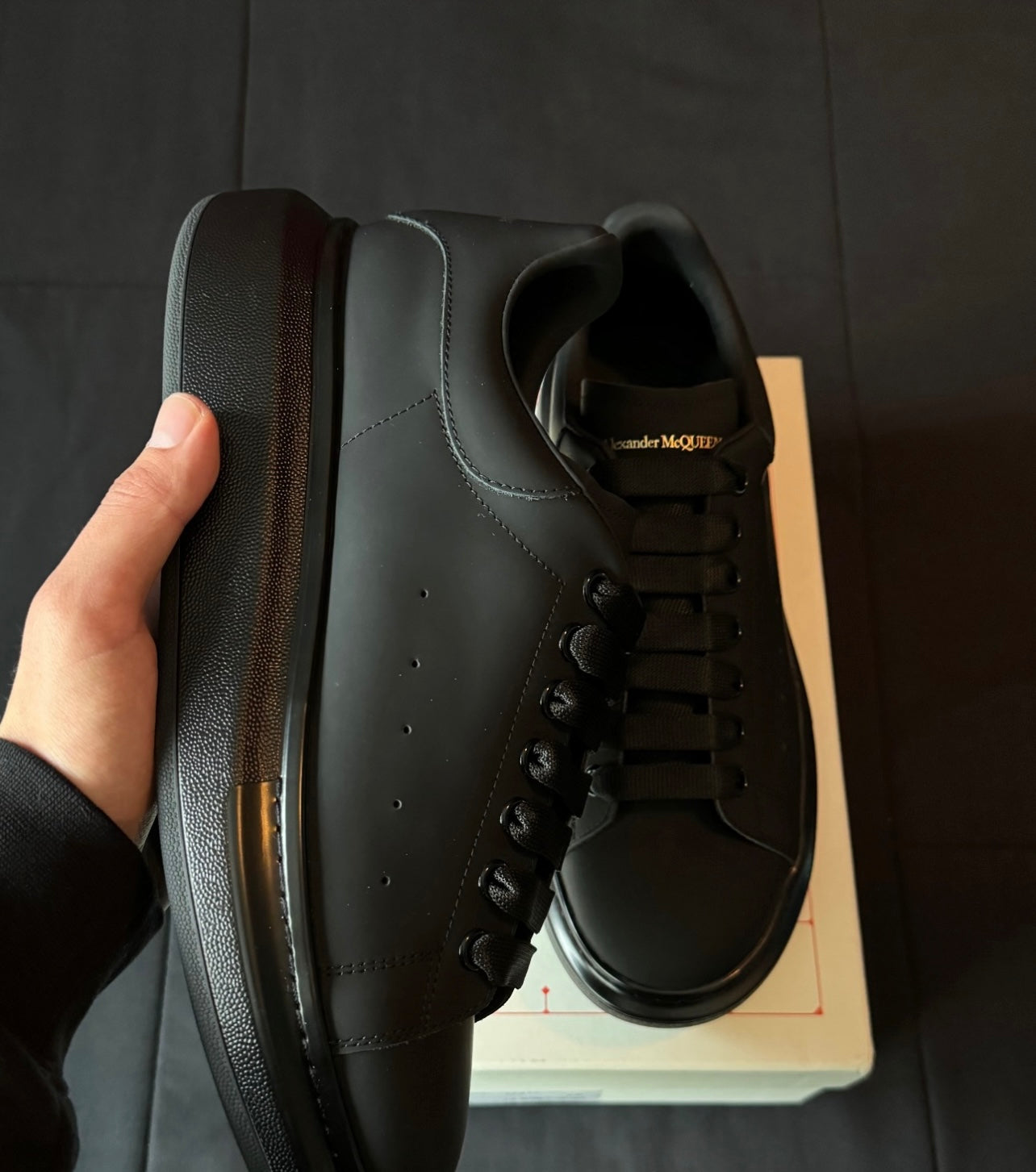 Full Plain Black Mcqueens